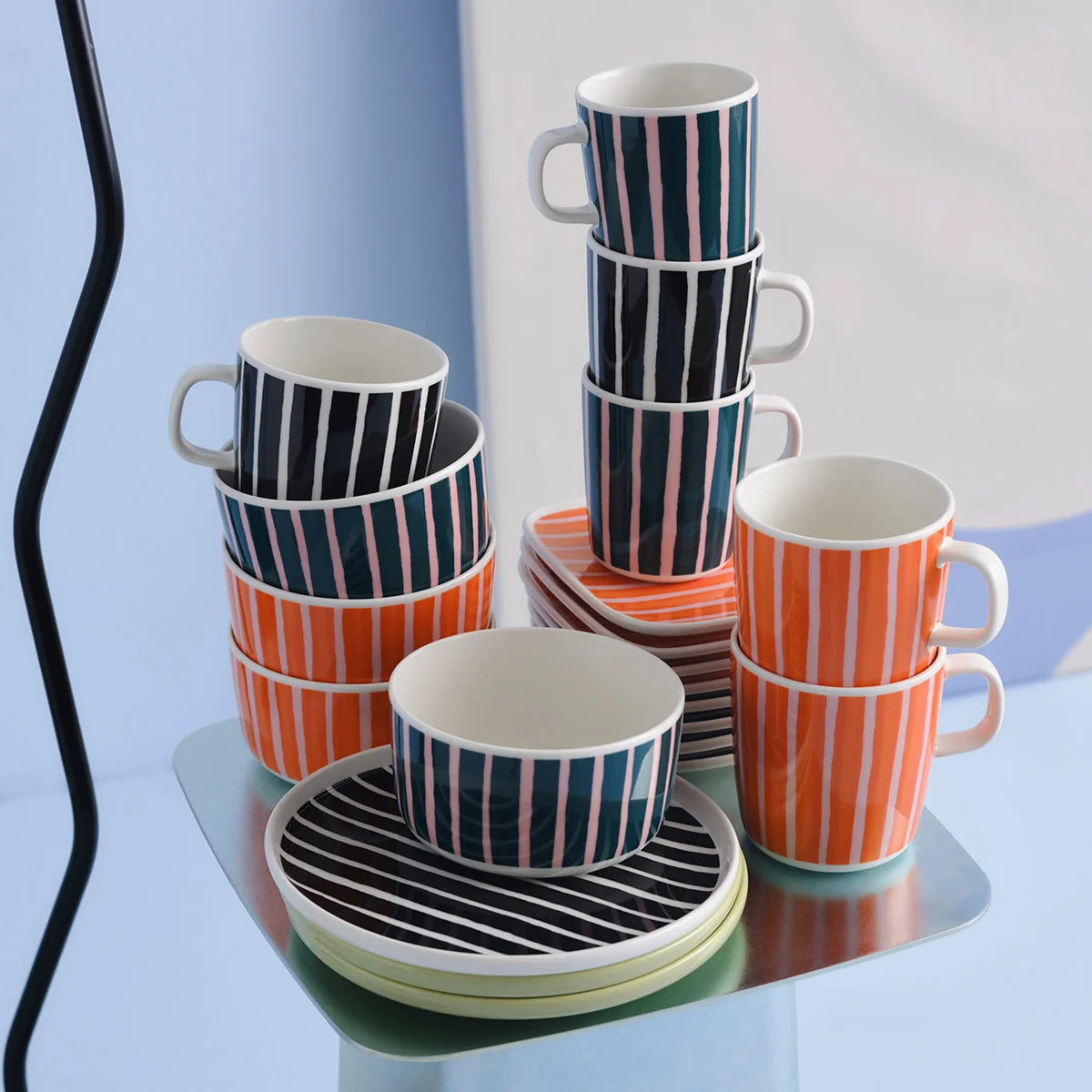 Striped Stoneware Soup & Cereal Bowl