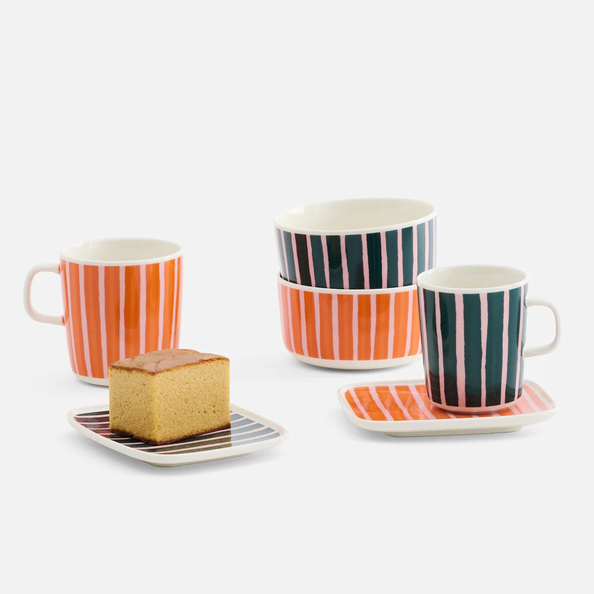 Striped Stoneware Soup & Cereal Bowl