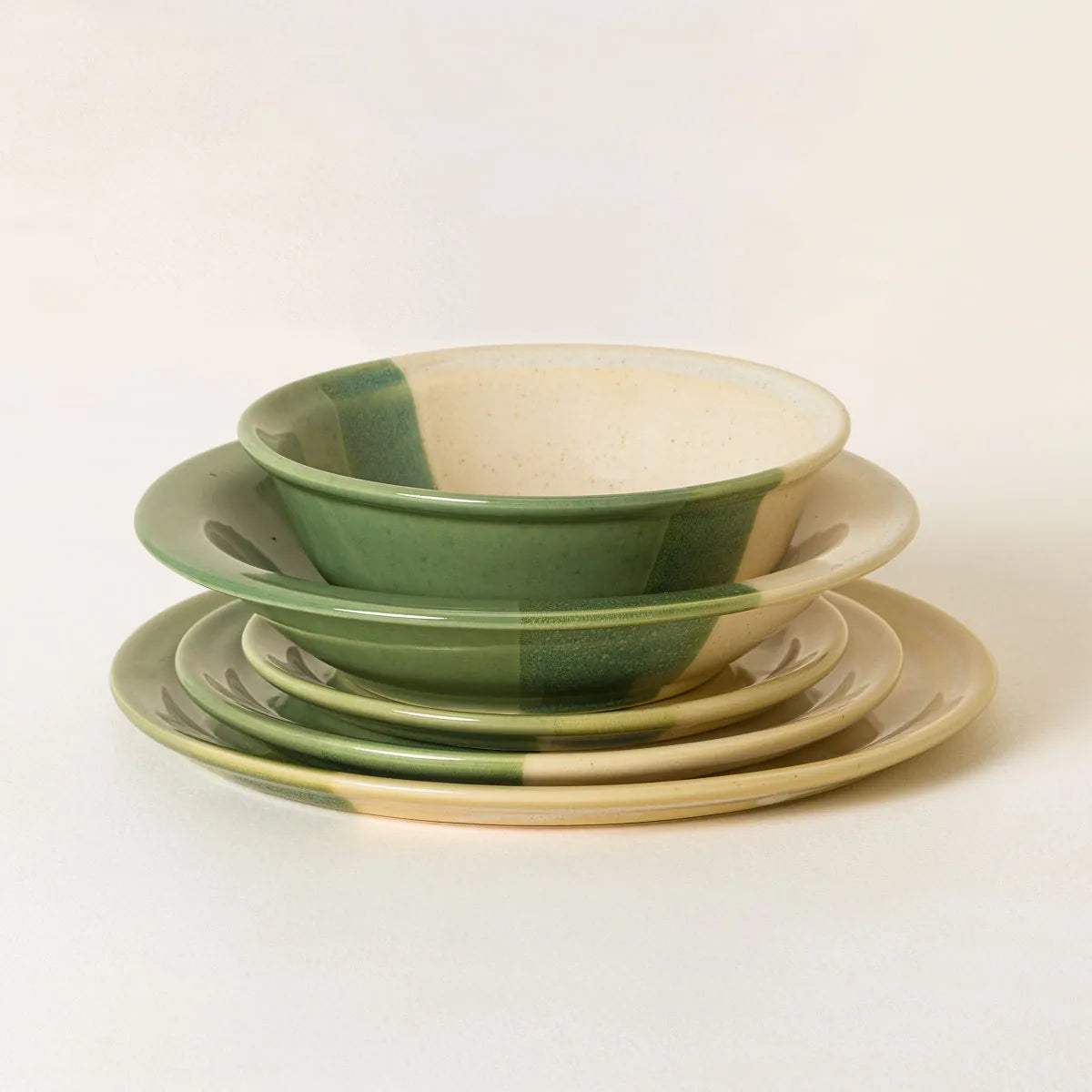 Hand‑Painted Stoneware Soup Bowl 4‑Pack